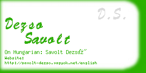dezso savolt business card